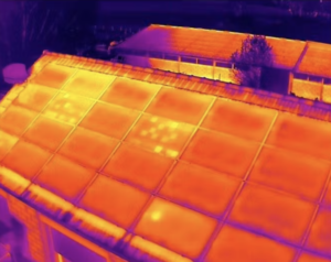 Aperçu d'un toit en thermographie