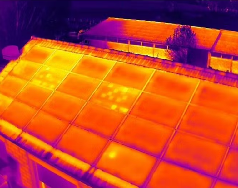 Aperçu d'un toit en thermographie