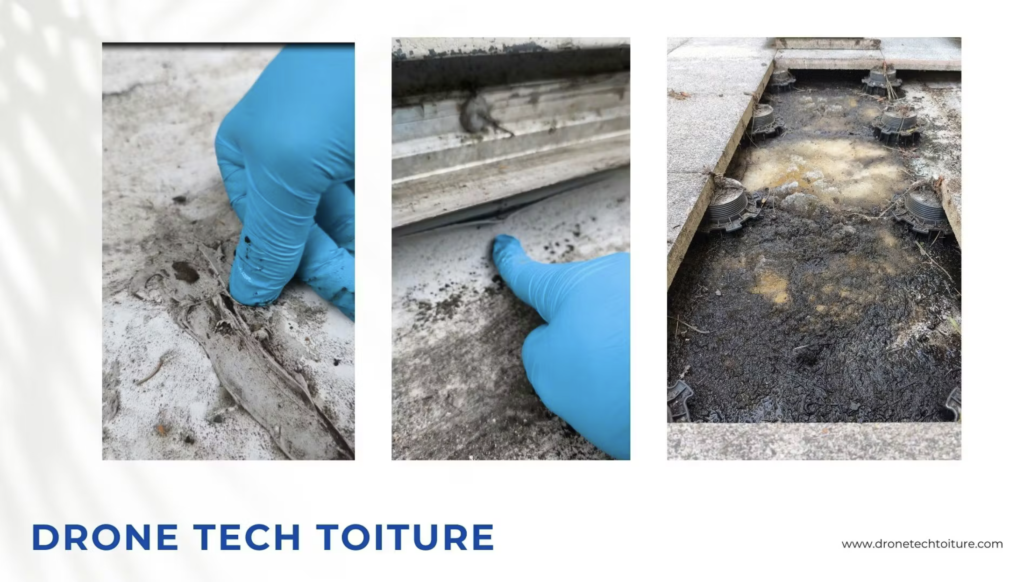 photo de moisissures dû à des fuites de toitures