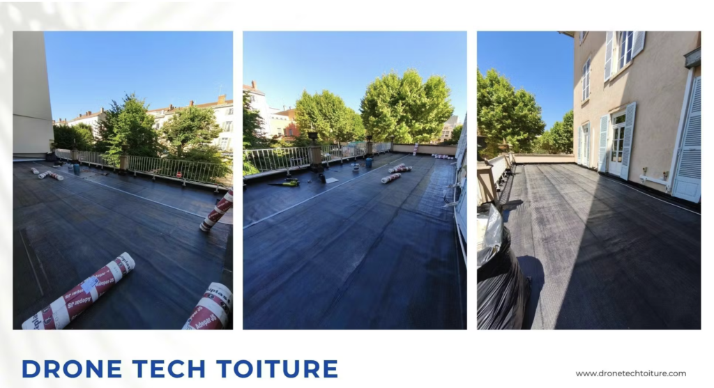 toiture terrasse en train d'être rénovée