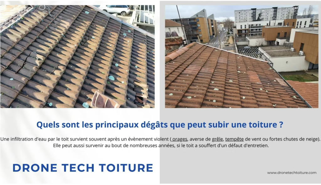 images de toits abimés