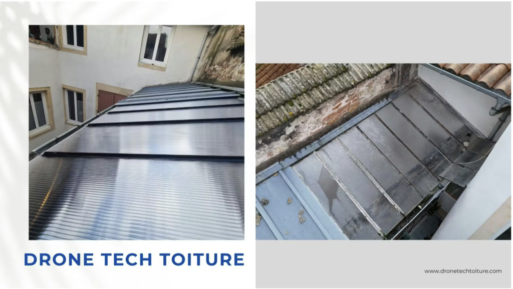 avant-après d'une toiture abimé