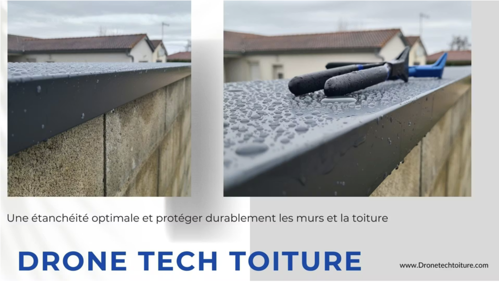 rebord de toit mouillé